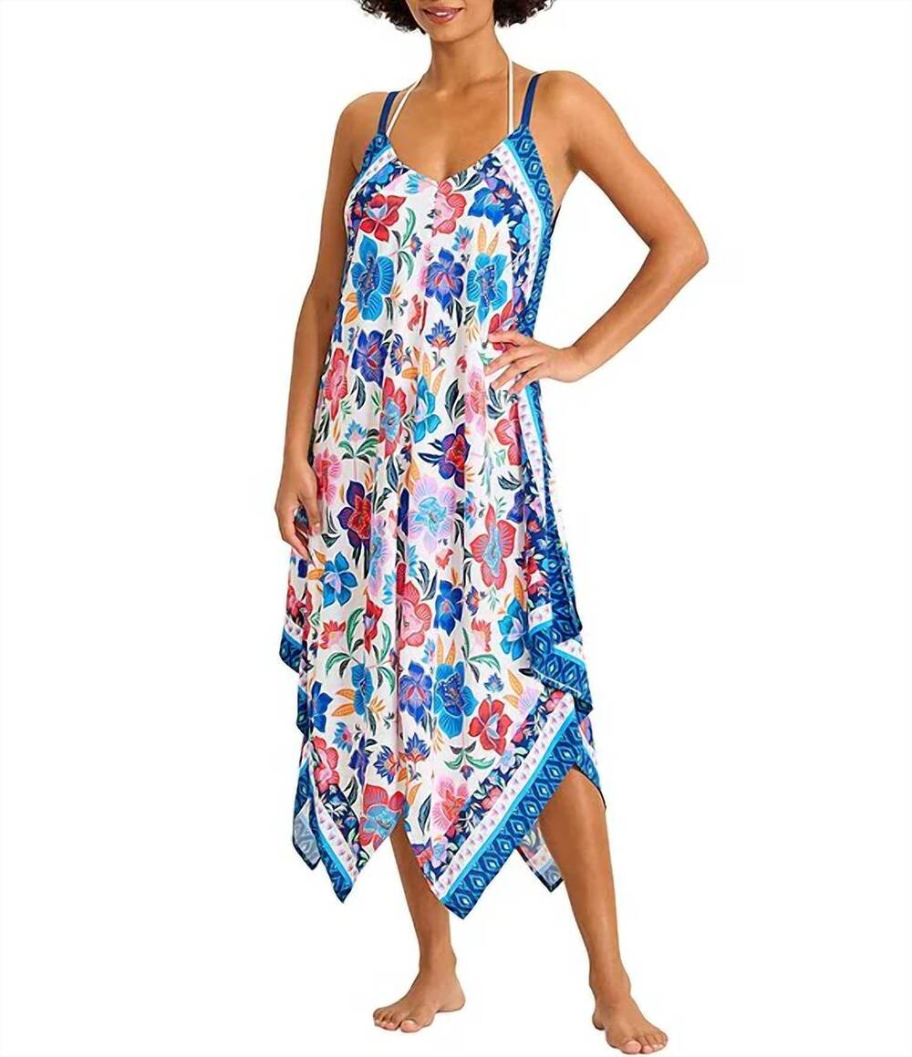 NEW TOMMY BAHAMA scarf dress cover up in tropical flora